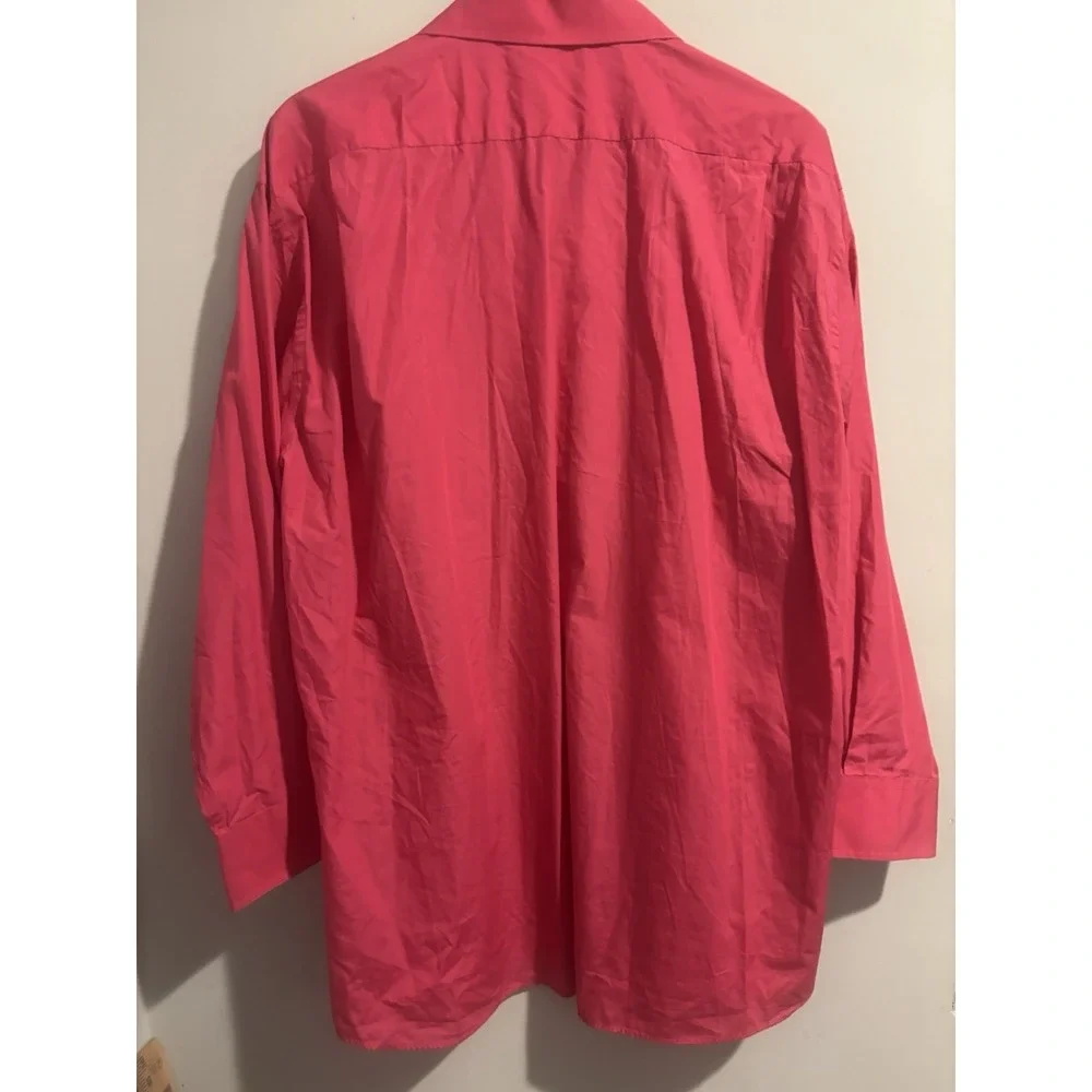 Tommy Hilfiger‎ Blouse Women's Button Up Long Sleeve Hot Pink 17.5 32-33 - Picture 8 of 9